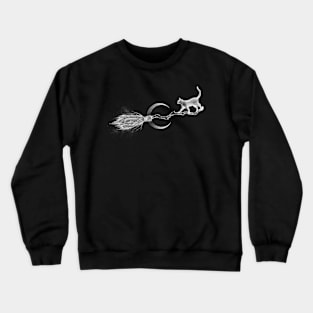 LUNA’S BROOM ON BLACK Crewneck Sweatshirt